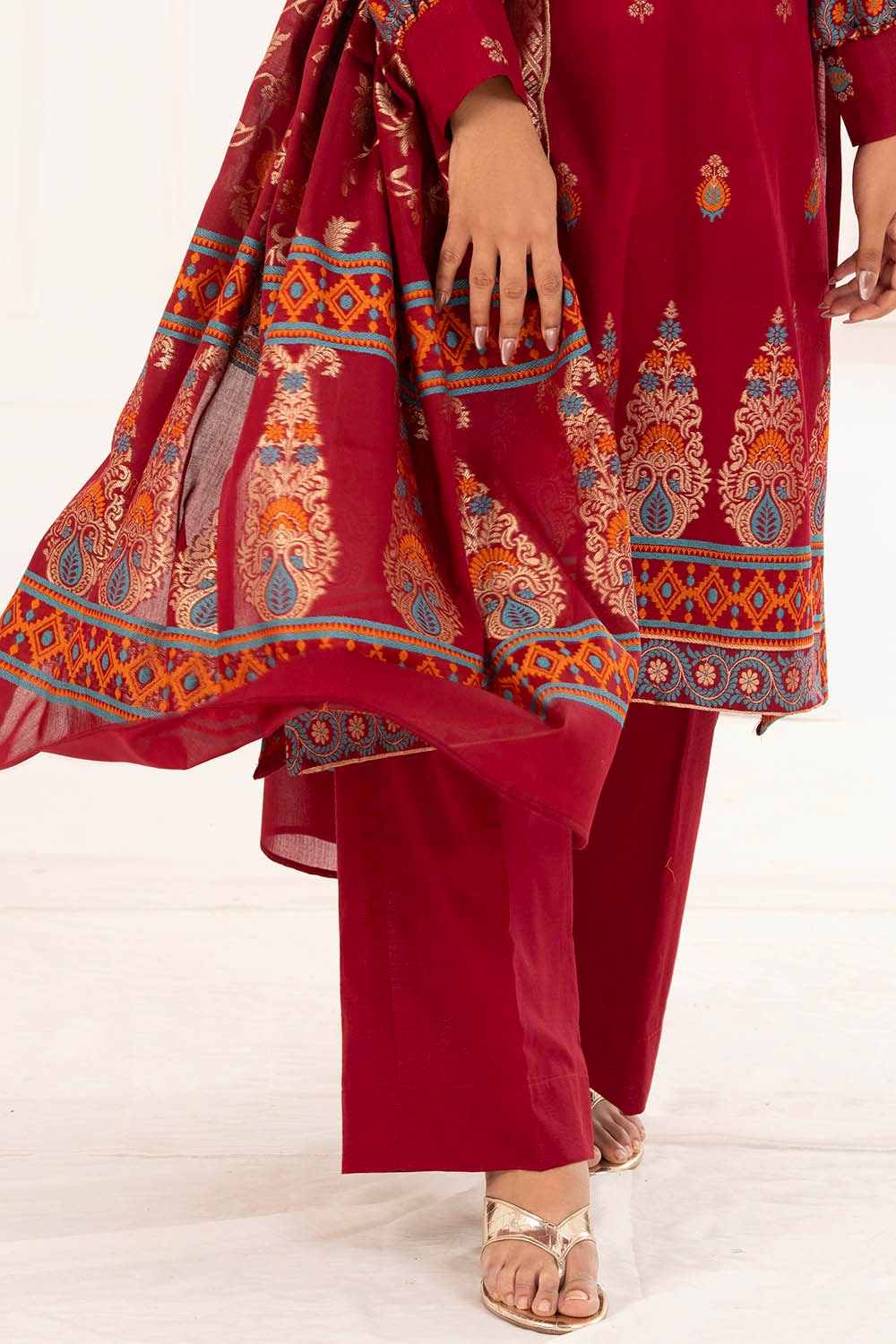 3 Piece Unstitched Jacquard Suit CLP-52178 E