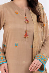 3 Piece Unstitched Jacquard Suit CLP-52178 G