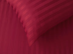 Jester Red Stripe Satin T-250 Bed Sheet Set