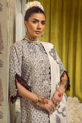 3 Piece Embroidered Jacquard Unstitched Suit with Dupatta JD-42002