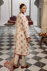 3 Piece Jacquard Unstitched Suit with Dupatta and Inner JD-42003