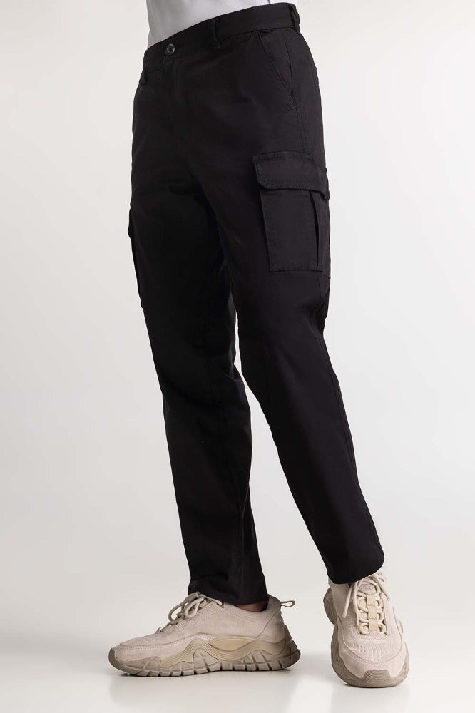 Jet Black Basic Trouser MNTRCSS24014-A