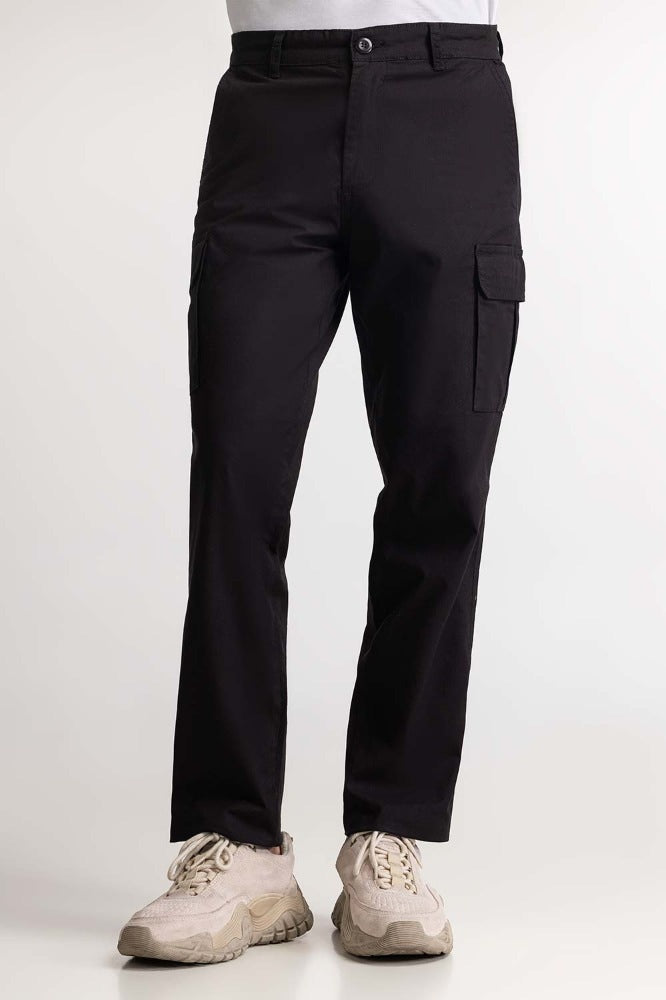 Jet Black Basic Trouser MNTRCSS24014-A