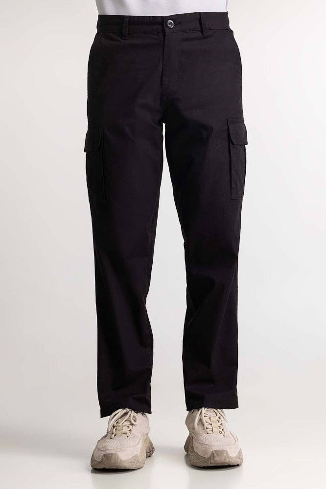 Jet Black Basic Trouser MNTRCSS24014-A