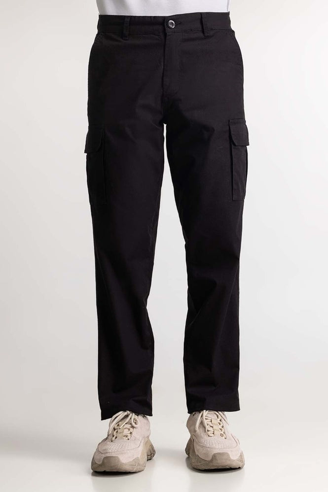 Jet Black Basic Trouser MNTRCSS24014-A