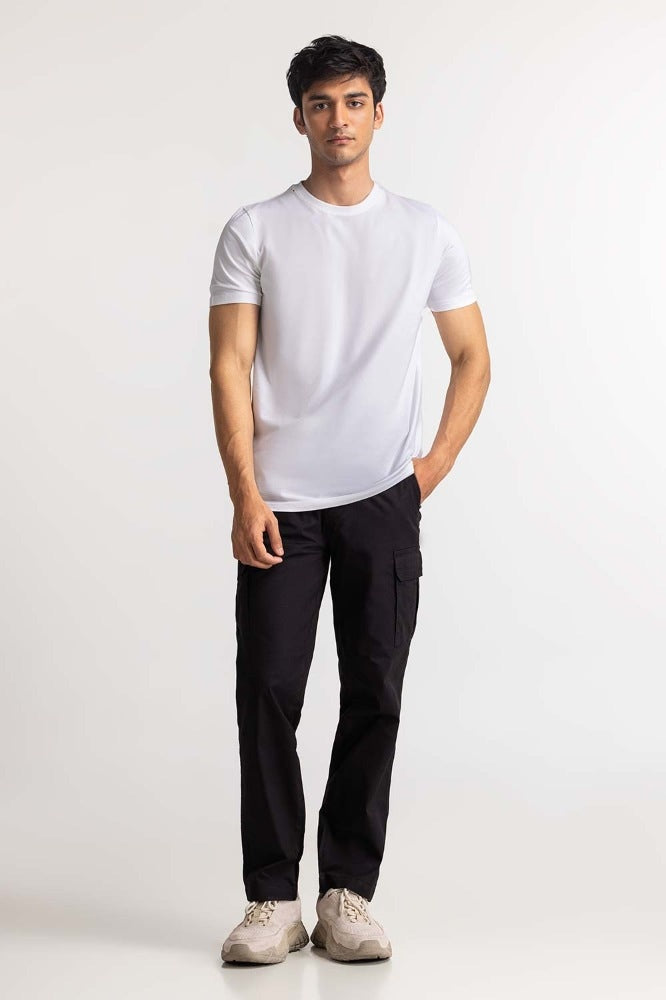 Jet Black Basic Trouser MNTRCSS24014-A