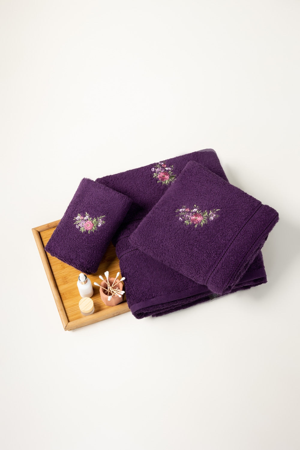 Jewel 3Pcs Embroidered Towel Set