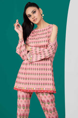 2 Piece Unstitched Digital Printed Silk Shirt and Trouser TS-22003