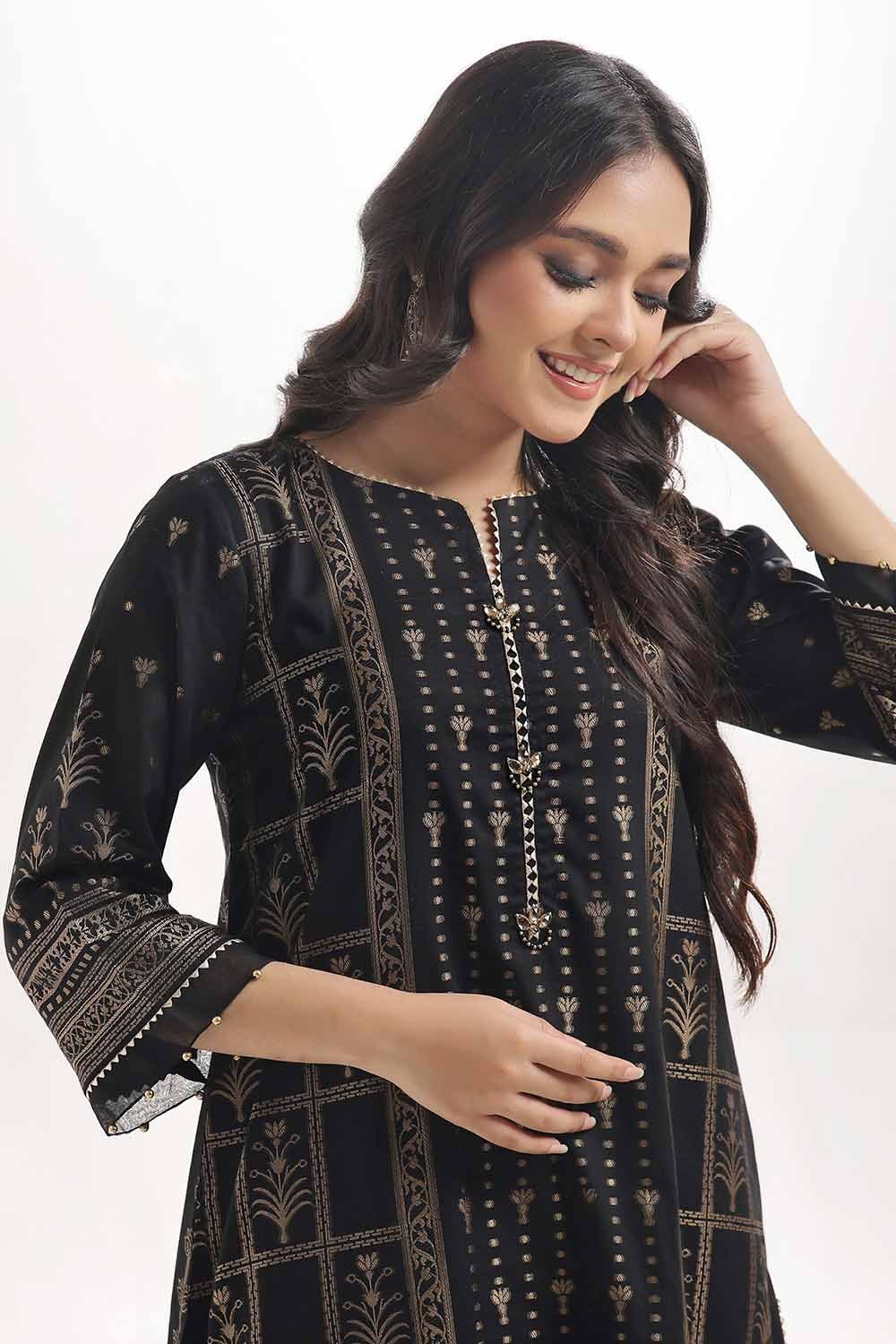 2 Piece Unstitched Printed Jacquard Suit JT-42002