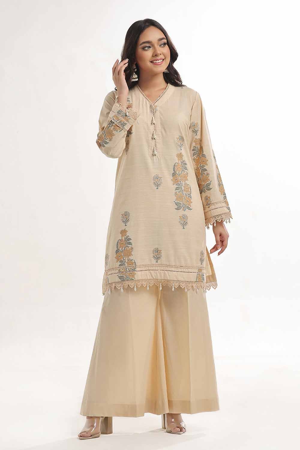 2 Piece Unstitched Printed Jacquard Suit JT-42005