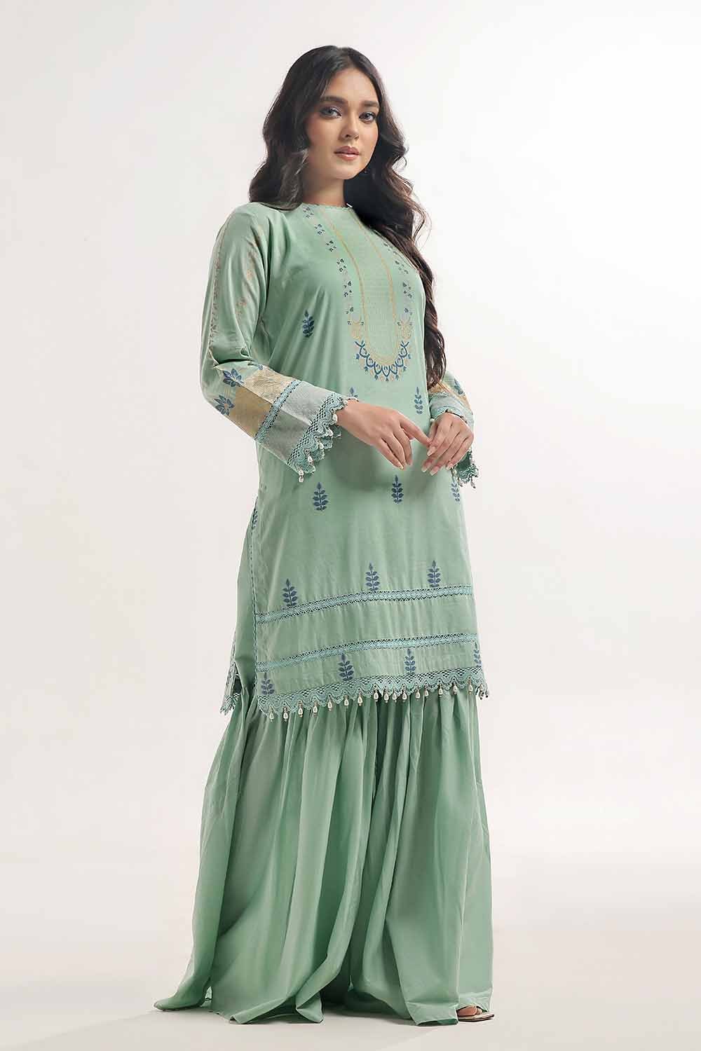 2 Piece Unstitched Printed Jacquard Suit JT-42006