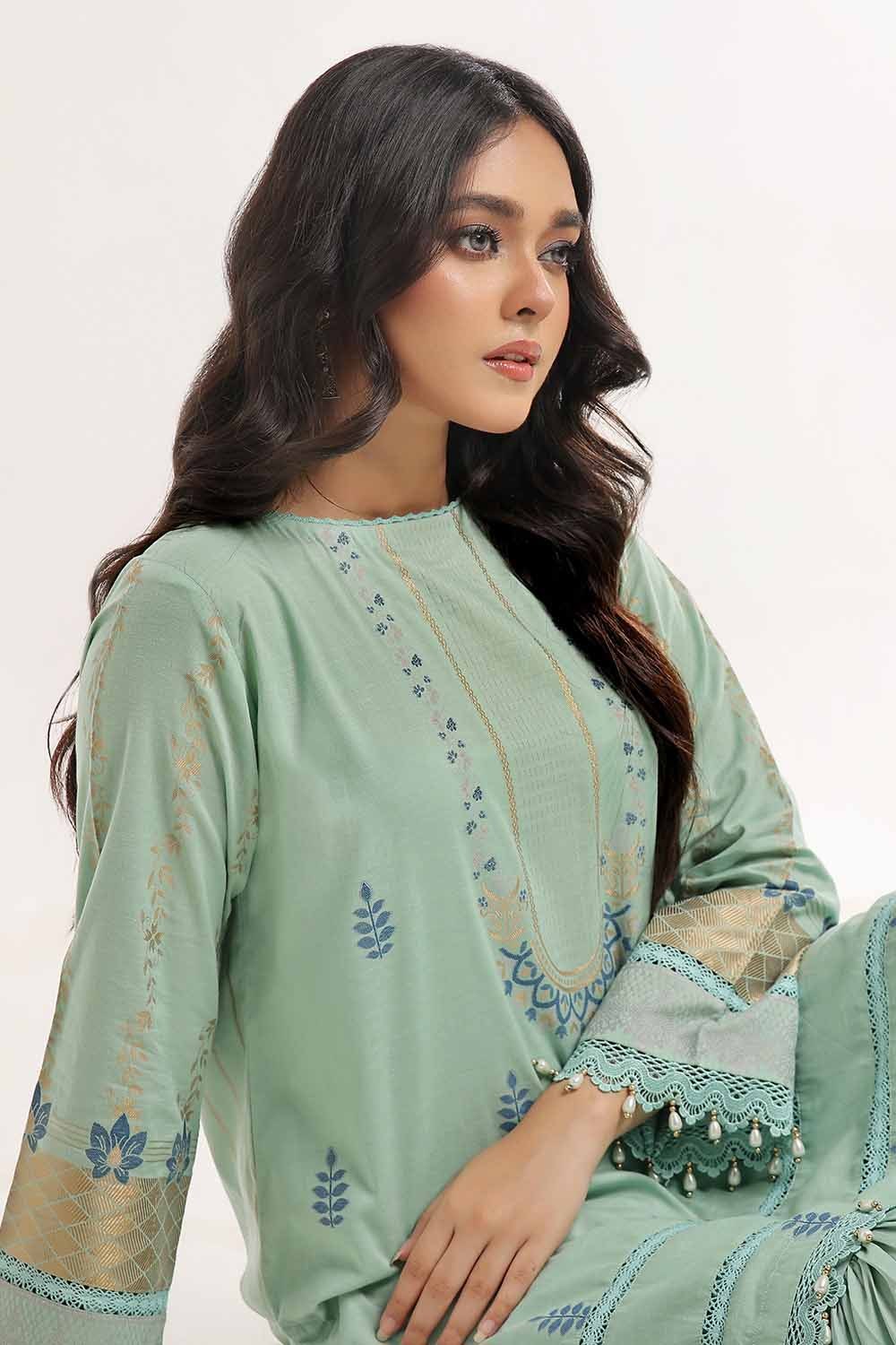2 Piece Unstitched Printed Jacquard Suit JT-42006