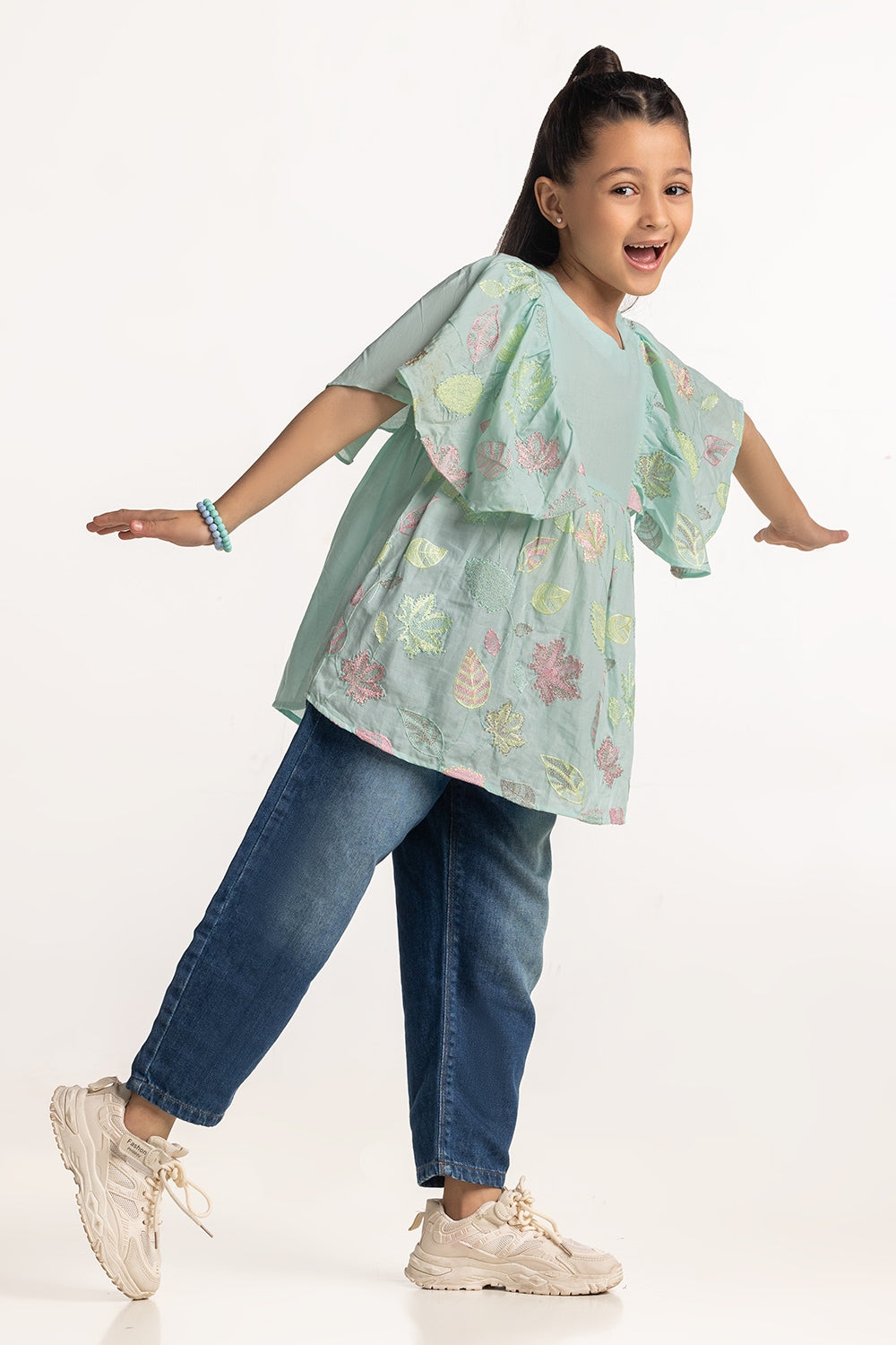 Junior Girls Embroidery Top JG-DRS-SS25-108