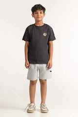 Junior Boy Black Printed Tee JB-TS-SS24-001