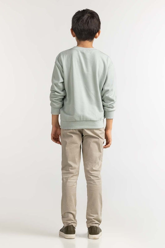 Junior Boy Blue Printed Sweatshirt 224-312-073