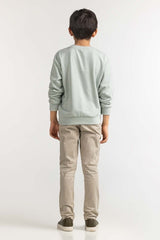 Junior Boy Blue Printed Sweatshirt 224-312-073