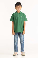 Junior Boy Green Polo 231-313-041 B