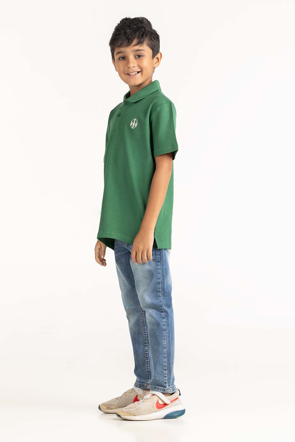 Junior Boy Green Polo 231-313-041 B