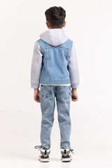 Junior Boy Light Blue Denim Jacket 224-310-045