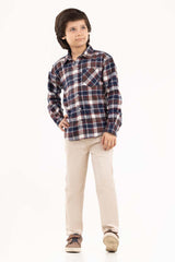 Junior Boy Navy Casual Shirt 224-317-013