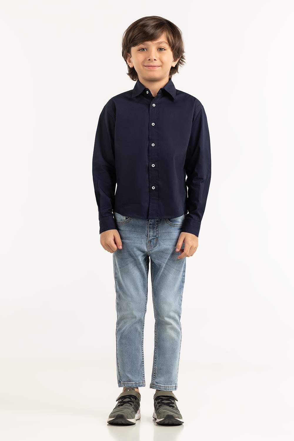 Junior Boy Navy Casual Shirt 231-317-015