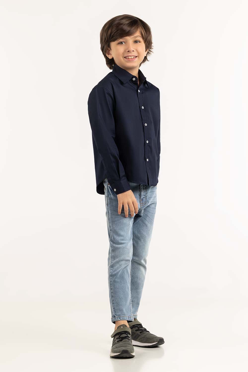 Junior Boy Navy Casual Shirt 231-317-015