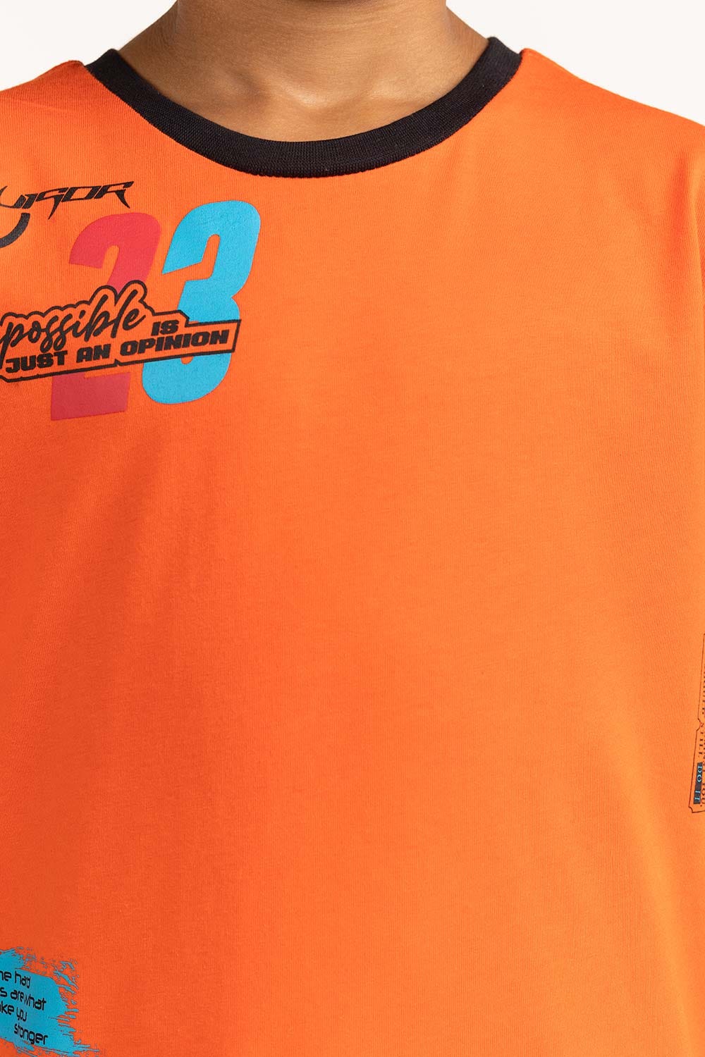 Junior Boy Orange T-Shirt 231-313-014