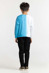 Junior Boy White Printed Sweatshirt 224-312-064