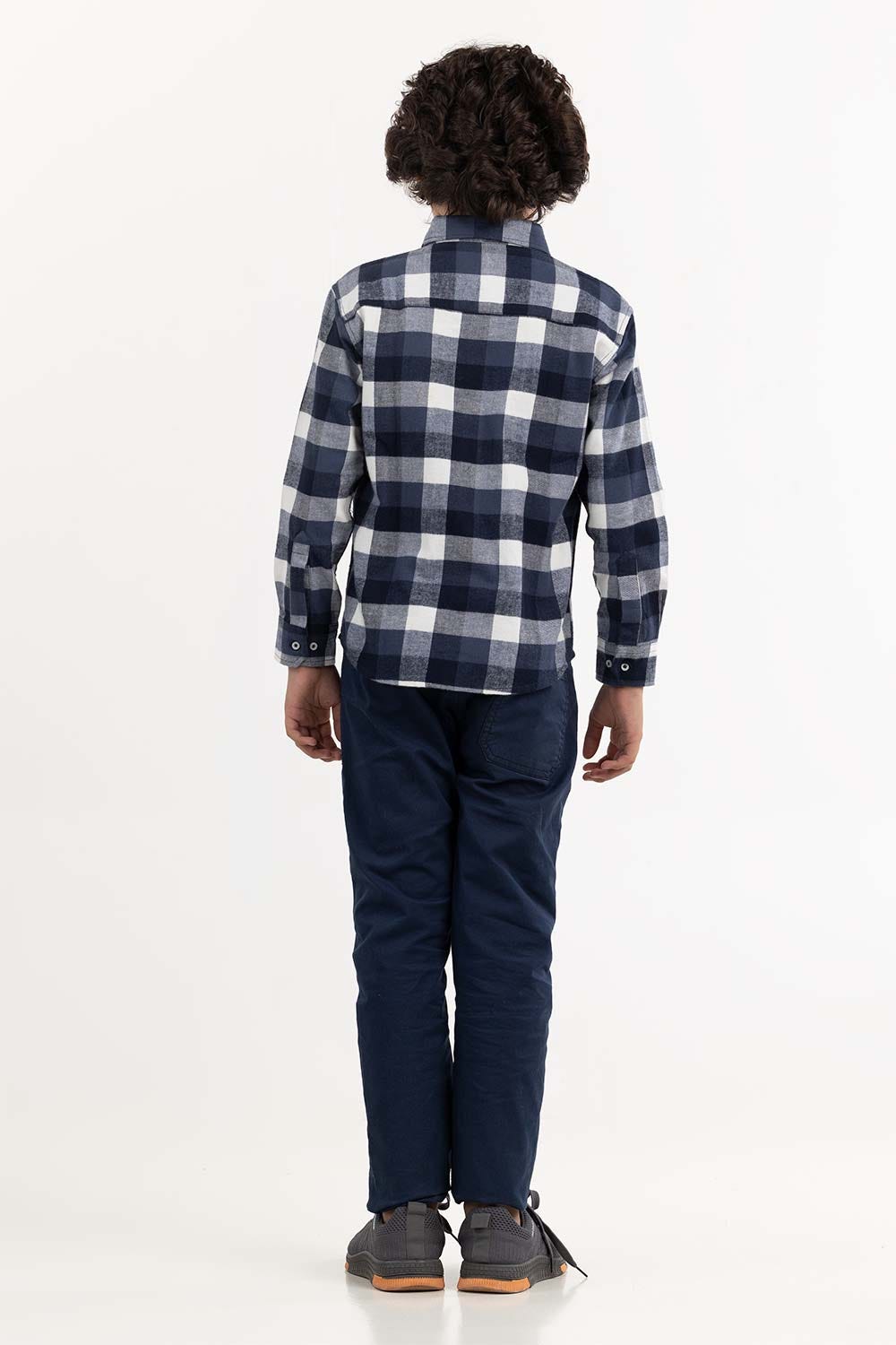 Junior Boy Blue Casual Shirt 224-317-008