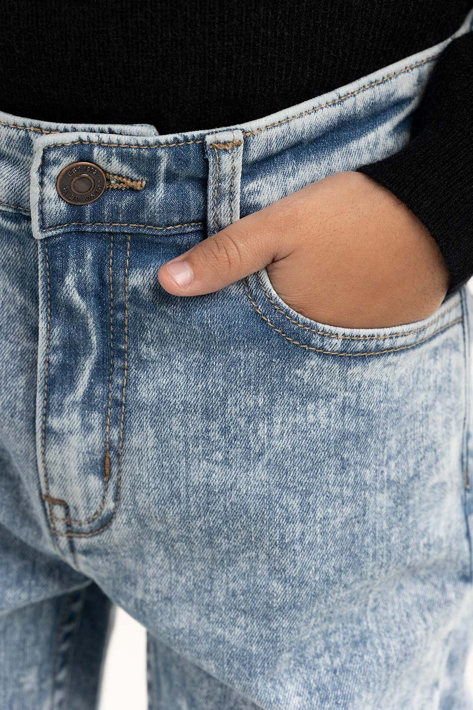 Junior Boy Jeans With An Adjustable Inner Waistband 224-321-013