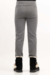Junior Girl Black And White Trouser 224-420-005