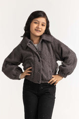 Junior Girl Charcoal Jacket JG-JKT23-201