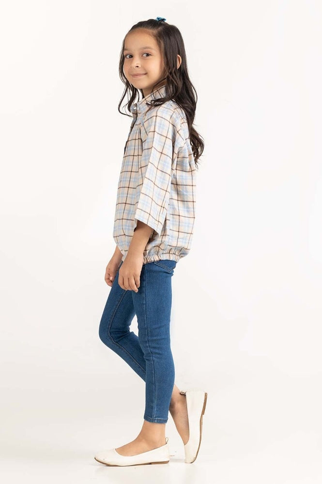 Junior Girl Cream Blouse 224-417-010