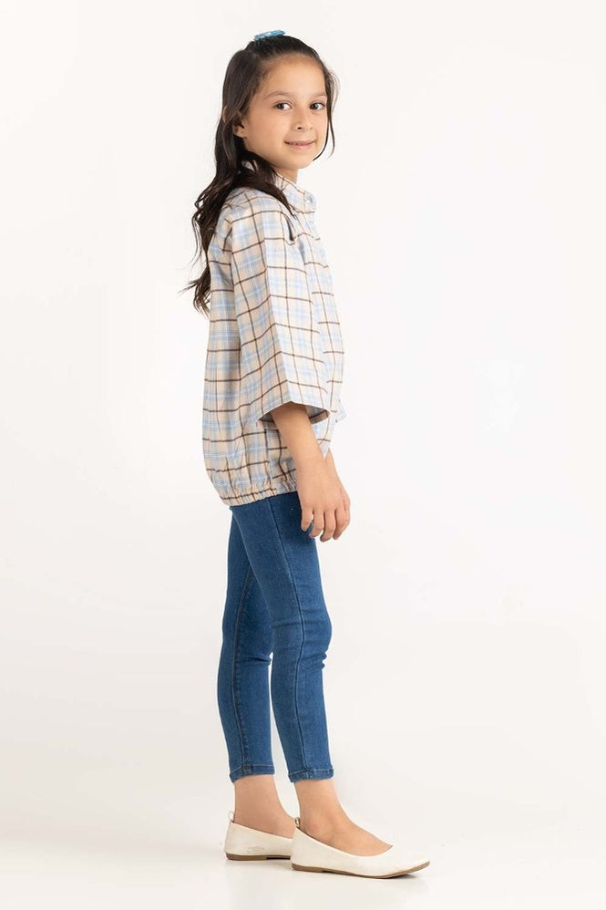 Junior Girl Cream Blouse 224-417-010