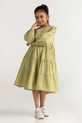Junior Girl Green Dress JG-DRS-SS24-002