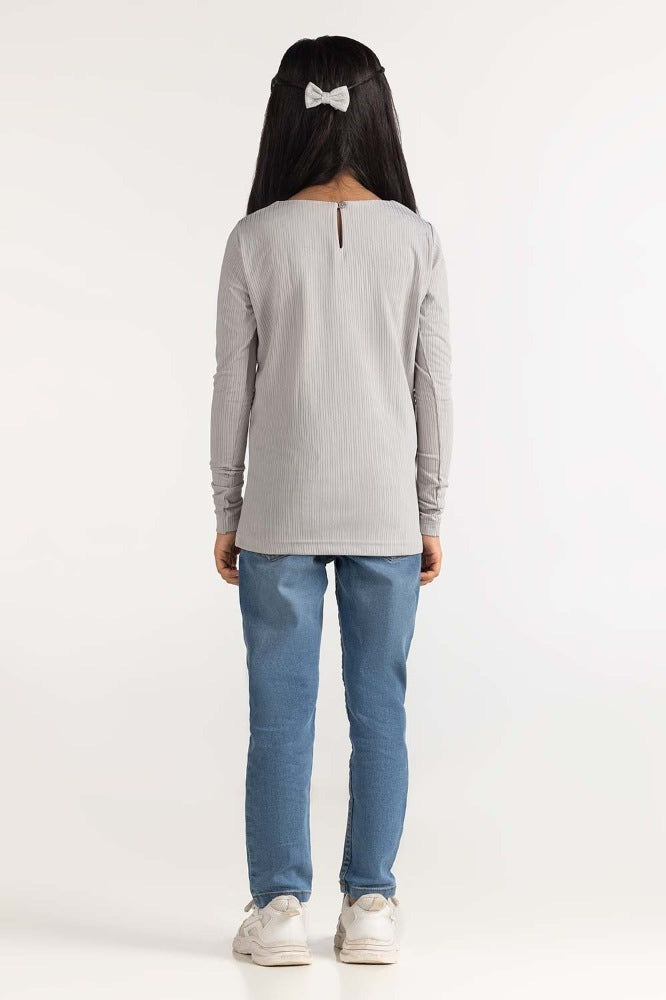Junior Girl Grey Tee JG-TS23-009