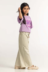 Junior Girl Lavender Printed Tee JG-TS-SS24-013