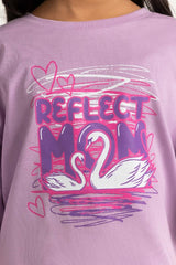 Junior Girl Lavender Printed Tee JG-TS-SS24-013