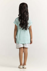 Junior Girl Light Blue Printed Tee JG-TS-SS24-018