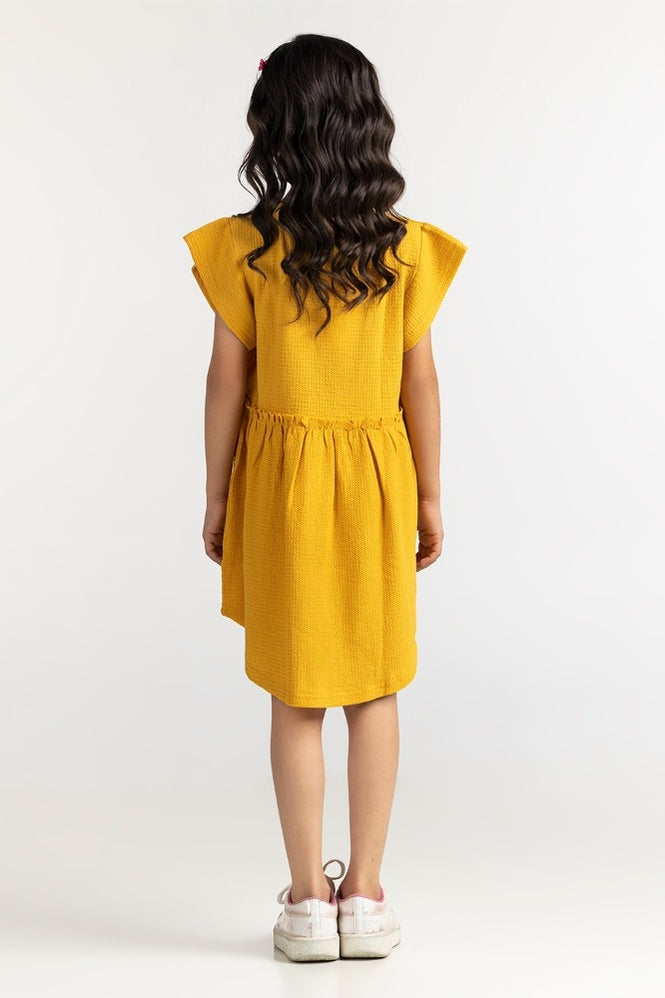 Junior Girl Mustard Basic Tee 231-414-052