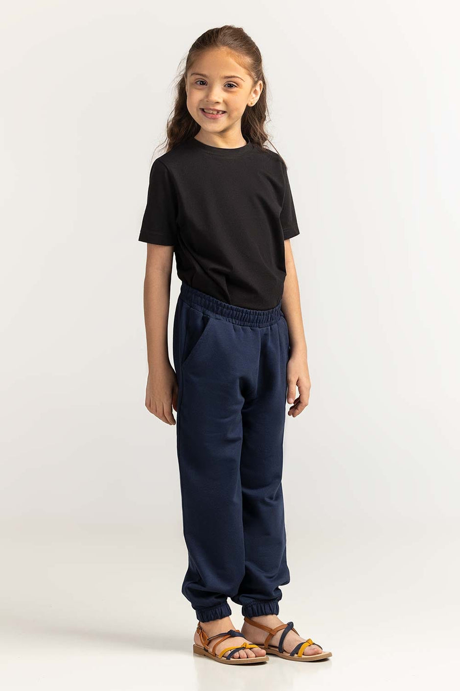 Junior Girl Navy Blue Basic Trouser JG-TRKN-SS24-006