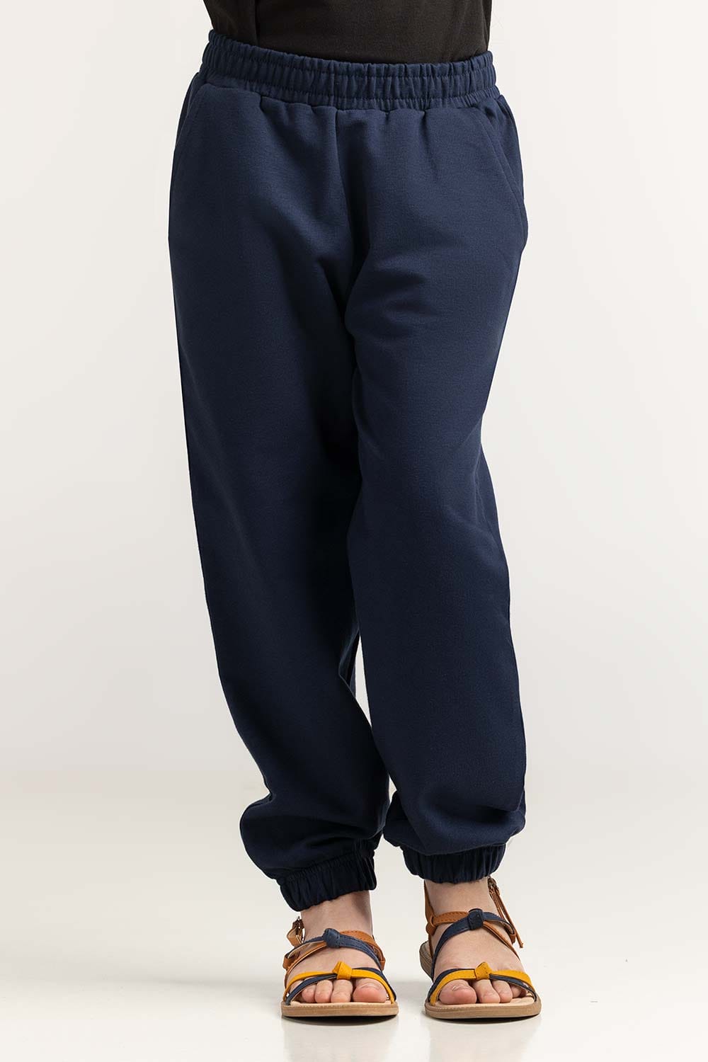 Junior Girl Navy Blue Basic Trouser JG-TRKN-SS24-006