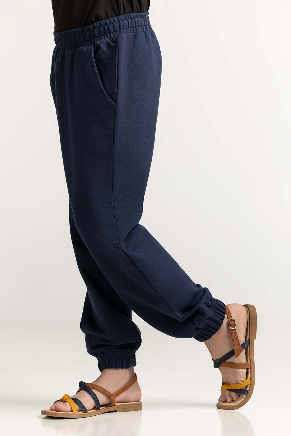 Junior Girl Navy Blue Basic Trouser JG-TRKN-SS24-006