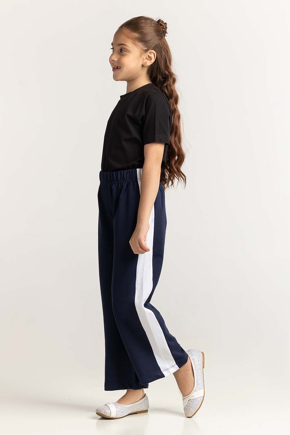 Junior Girl Navy Blue Basic Trouser JG-TRKN-SS24-007