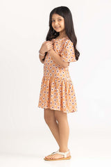 Junior Girl Peach Dress 231-417-014
