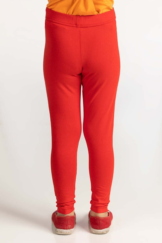 Junior Girl Red Knit Bottom Trouser JG-TRKN-SS24-004