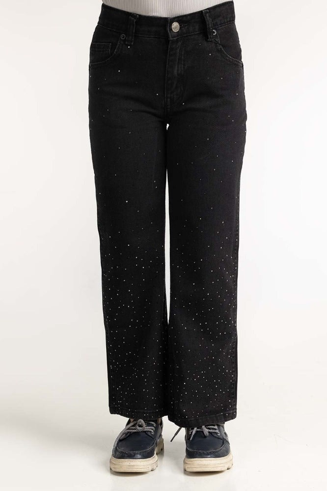 Junior Girls Black Basic Denim Jeans JG-JNS-WS23-001