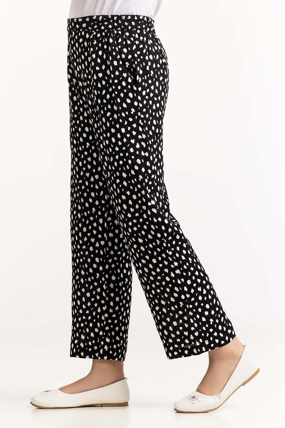 Junior Girl Black & White Trouser 231-420-230