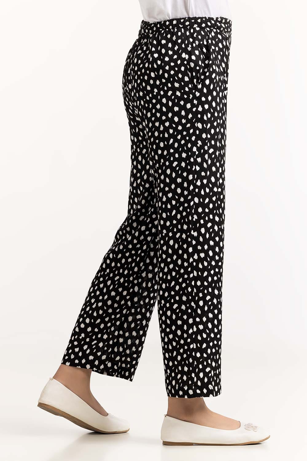 Junior Girl Black & White Trouser 231-420-230