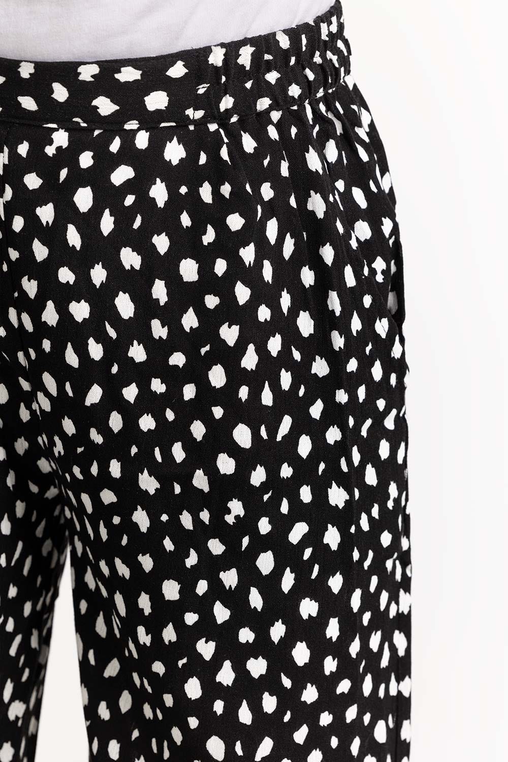 Junior Girl Black & White Trouser 231-420-230
